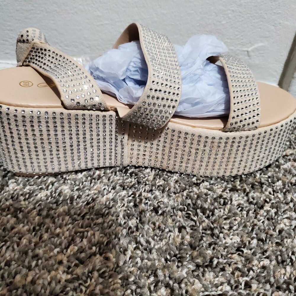 Sparkle wedge sandal